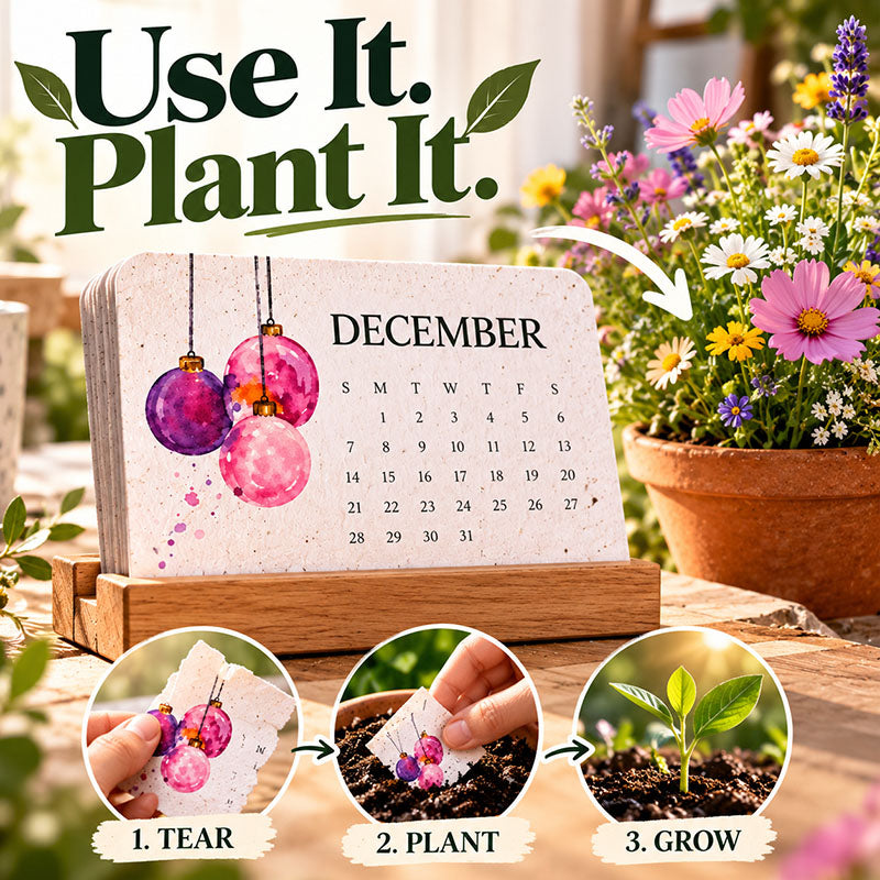 Real plantable seed-paper calendar