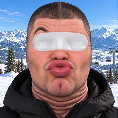 Custom Photo Funny Face Ski Lovers Gifts - Personalized Ski Mask