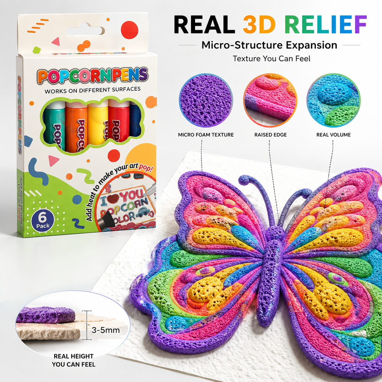 🔥Save 50% by ordering today丨IEY® 3D Relief Art Pen – 🎨Turn Flat Drawings Into Touchable 3D Art