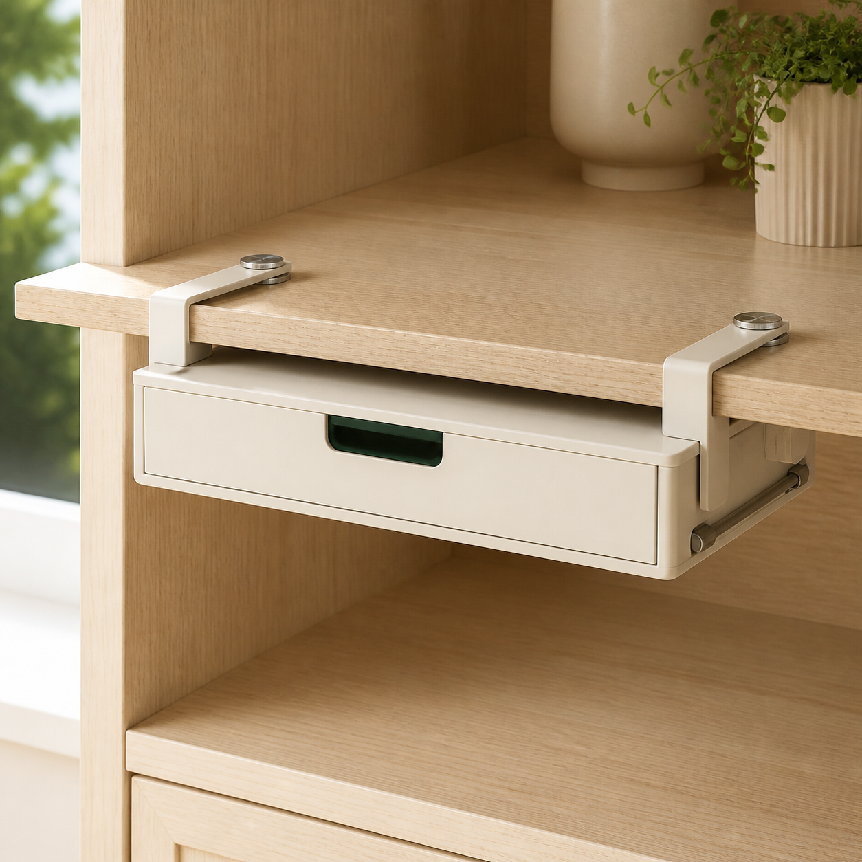 Clamp-On Under-Shelf Drawer — front product view