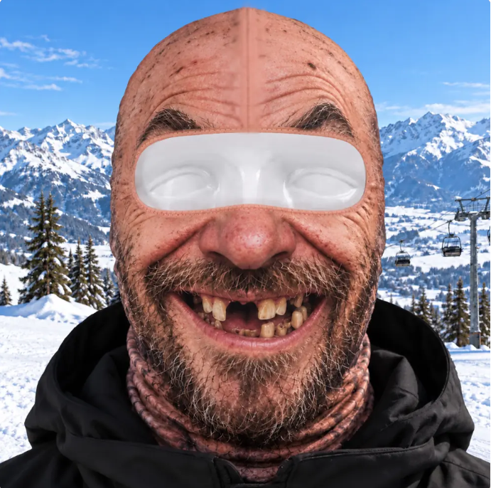 Custom Photo Funny Face Ski Lovers Gifts - Personalized Ski Mask