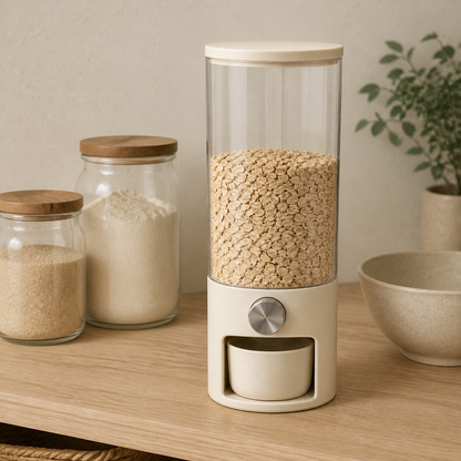 Easy-Measure Pantry Dispenser — in everyday use