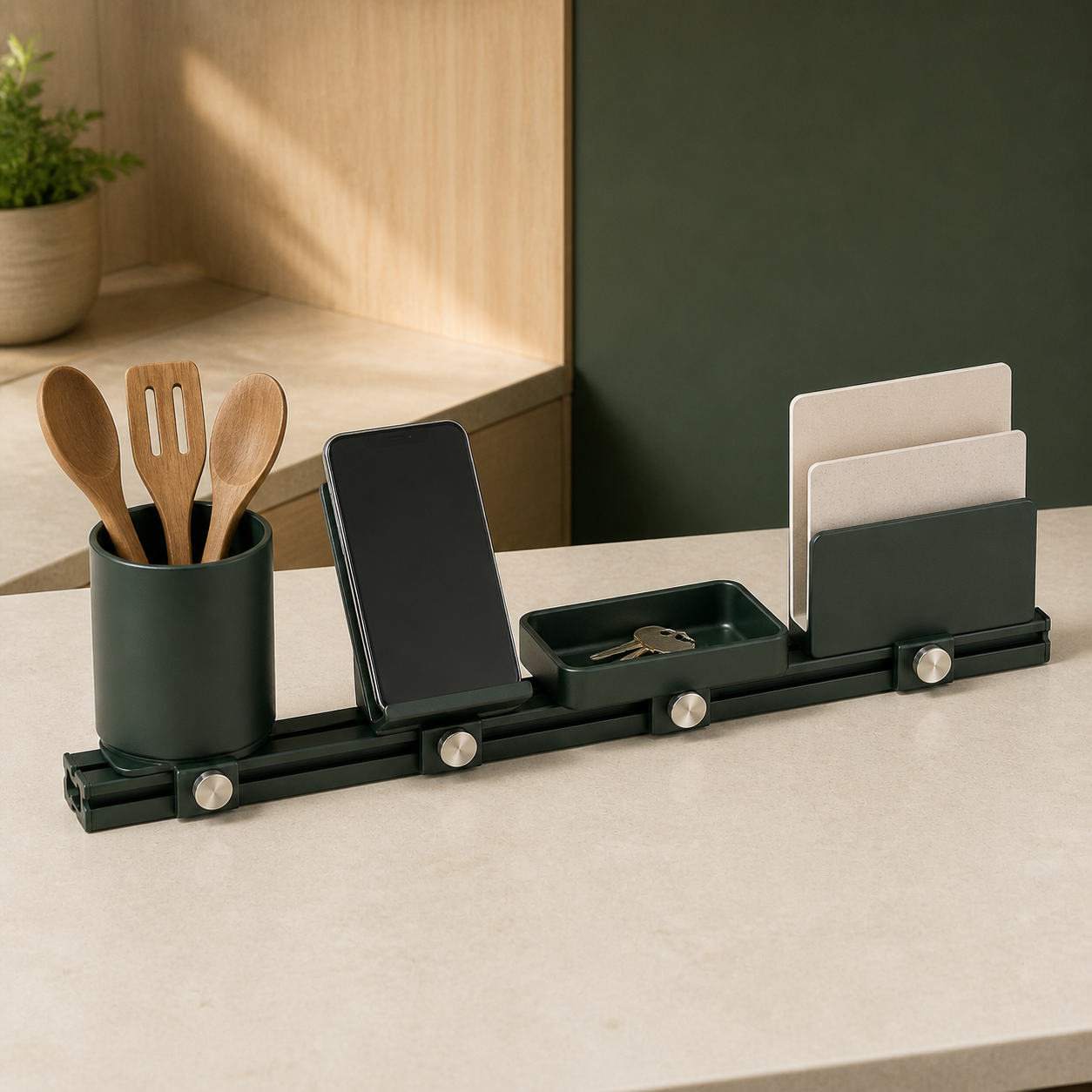 Modular Counter Organizer — in everyday use
