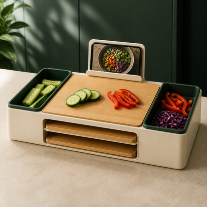 Modular Cutting Board Station — in everyday use
