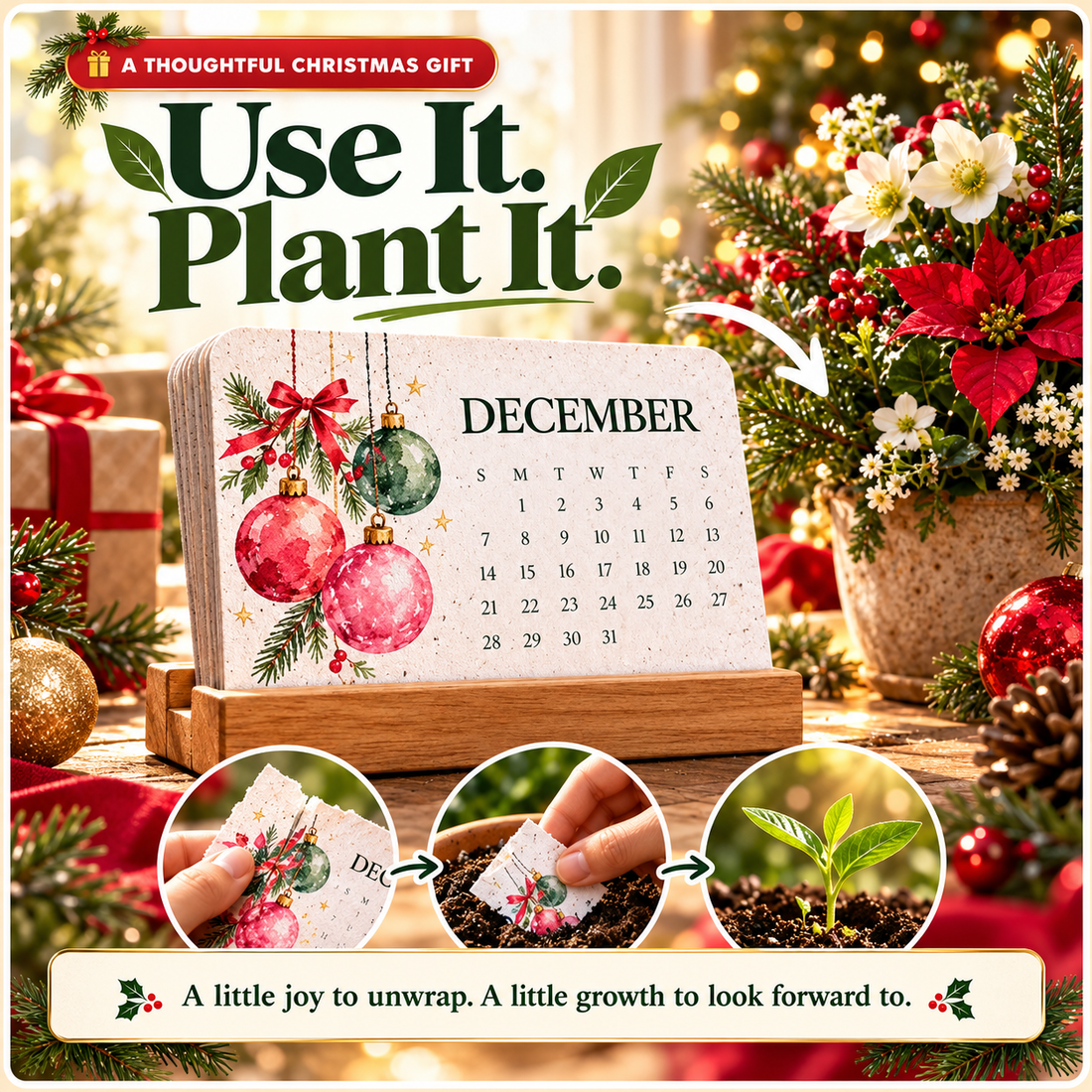 Real plantable seed-paper calendar