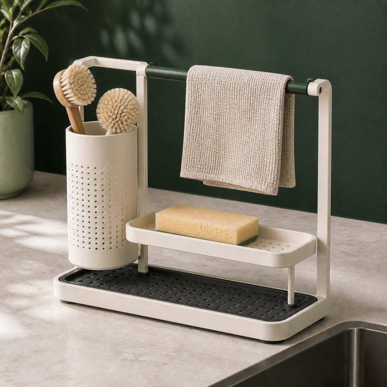 Vertical Sink Organizer — in everyday use